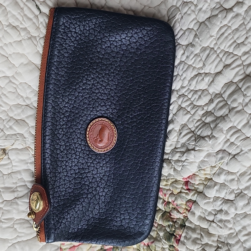 VTG Dooney & Bourke AWL Navy Blue Cosmetic Bag/Pencil Case